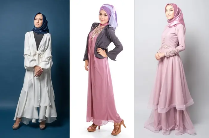 Model Baju Gamis Polos Modern Terbaru